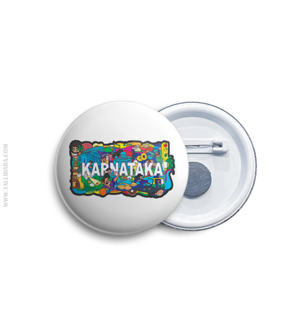 Karnataka Pin Badge & Magnet